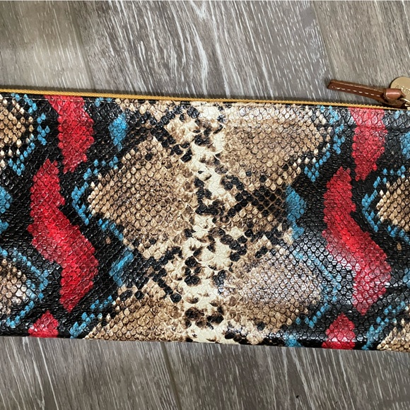 Clare V snake embossed fold-over clutch - Picture 7 of 9